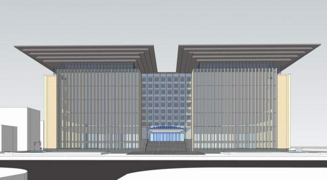 Sketchup文化模型|大学图书馆，多层，新中式风格，文化建筑