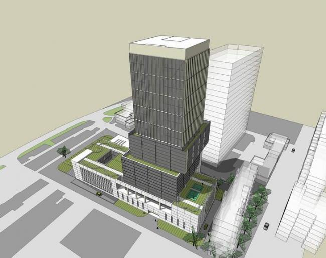 Sketchup医院模型|深圳圳市慢性病防治院医院，现代风格，高层医疗建筑