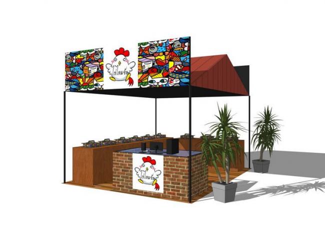 Sketchup小品模型|贩卖亭，售卖亭，小卖部，现代风格