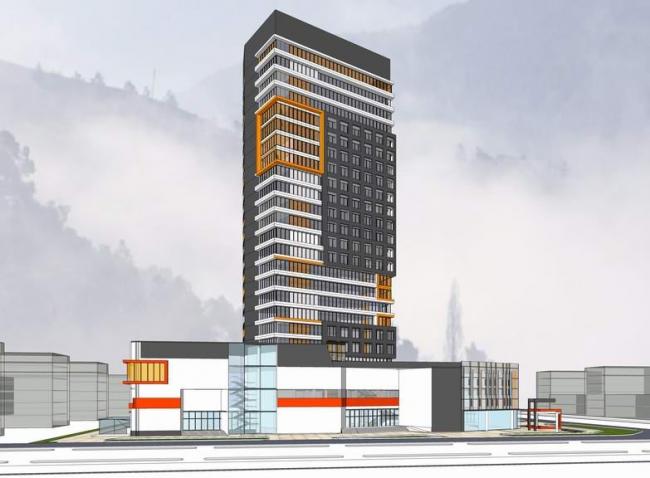 Sketchup办公模型|高层办公楼，现代风格，底商