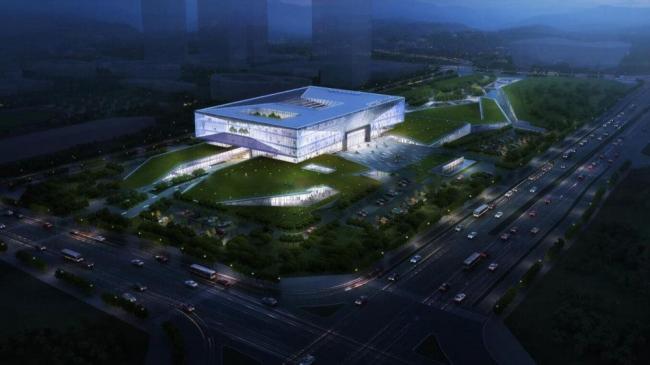 Sketchup文化模型|多层市民中心，现代风格，文化建筑