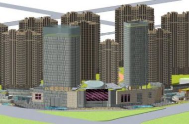 Sketchup综合体模型|商业综合体，现代风格，高层办公，娱乐休闲设施-BIM建筑网