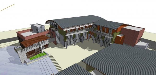 Sketchup文化模型|多层文化中心，现代风格