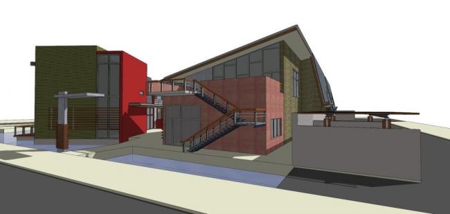 Sketchup文化模型|多层文化中心，现代风格
