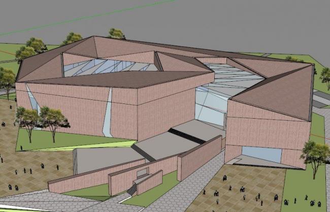 Sketchup文化模型|多层文化中心，现代风格，展览馆