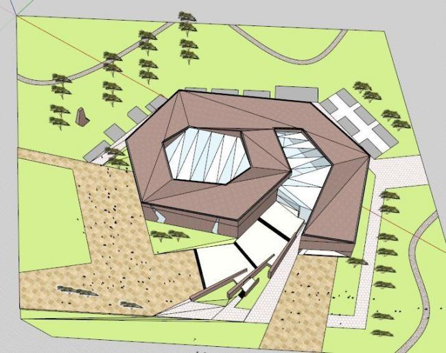 Sketchup文化模型|多层文化中心，现代风格，展览馆