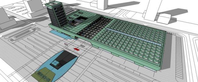 Sketchup文化模型|多层高层混合，会展中心，办公，现代风格