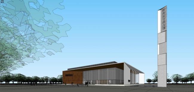 Sketchup文化模型|多层展览馆，现代风格，文化建筑