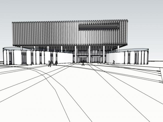 Sketchup文化模型|展览馆，文化建筑，现代风格