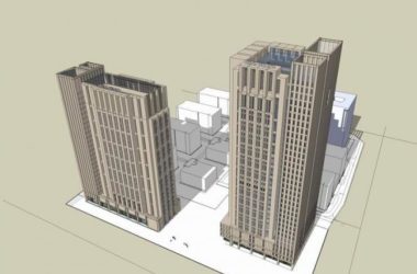 Sketchup办公模型|高层办公楼，古典风格-BIM建筑网