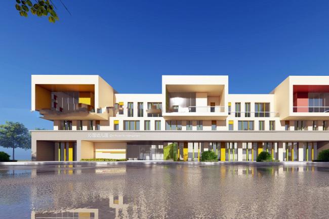 Sketchup学校模型|多层幼儿园，现代风格，教育建筑