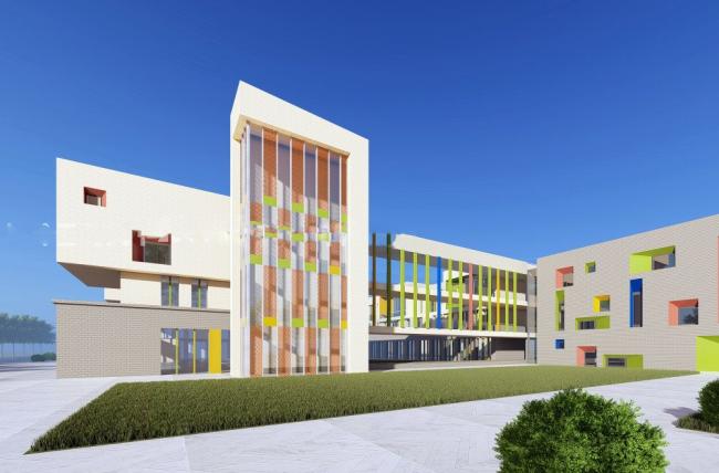 Sketchup学校模型|多层幼儿园，现代风格，教育建筑