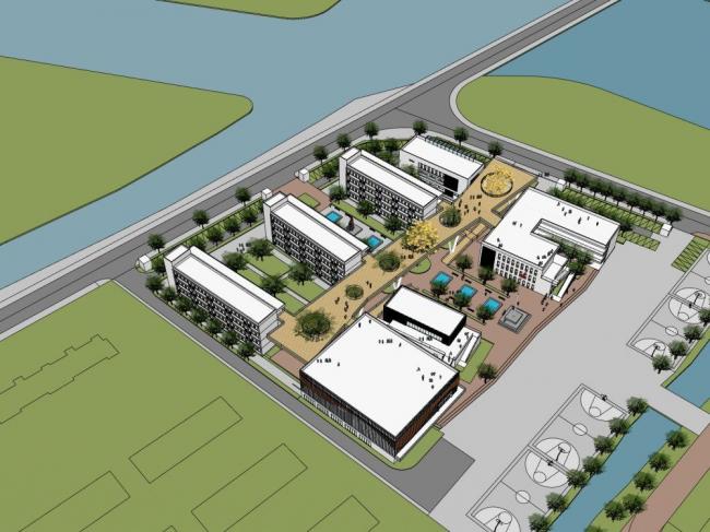 Sketchup学校模型|多层学校，小学，教育建筑，现代风格