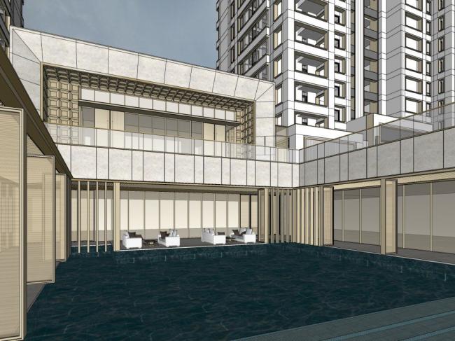 Sketchup住宅模型|超高层住宅，居住建筑，现代风格