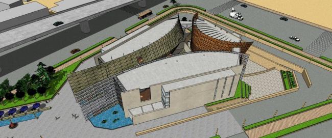 Sketchup文化模型|多层博物馆，文化建筑，现代风格