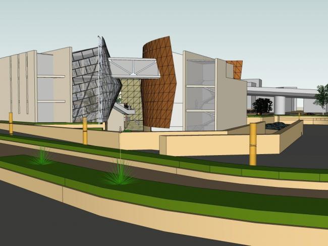 Sketchup文化模型|多层博物馆，文化建筑，现代风格