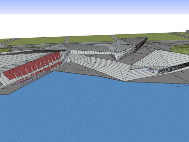 Sketchup文化模型|多层文化中心，展览馆，现代风格，文化建筑