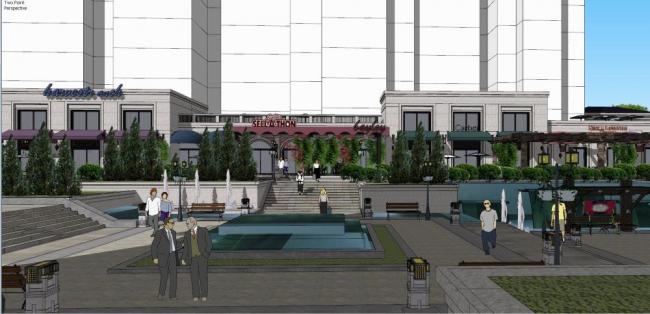 Sketchup商业模型|多层售楼处，现代风格，商业建筑