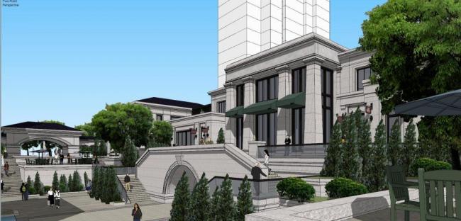 Sketchup商业模型|多层售楼处，现代风格，商业建筑