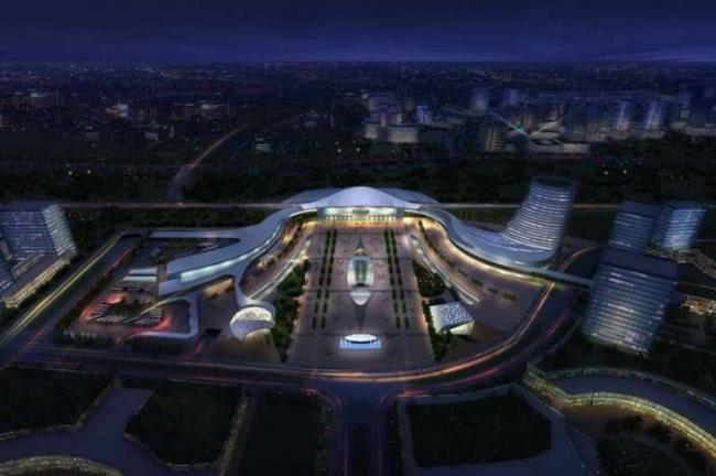 Sketchup车站路桥|弧形火车站，汽车站，办公楼，多层高层混合，现代风格，交通建筑