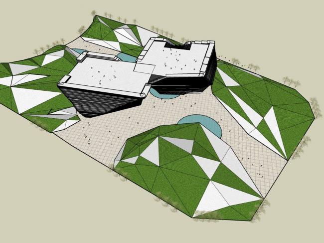 Sketchup文化模型|多层博物馆，文化建筑，现代风格