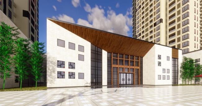 Sketchup综合体模型|商业综合体，底层商业，办公，现代风格