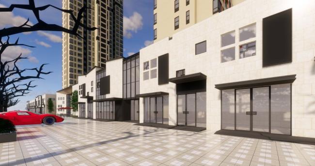 Sketchup综合体模型|商业综合体，底层商业，办公，现代风格