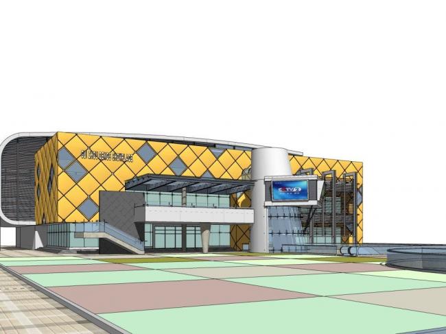 Sketchup文化模型|多层剧场，文化建筑，现代风格