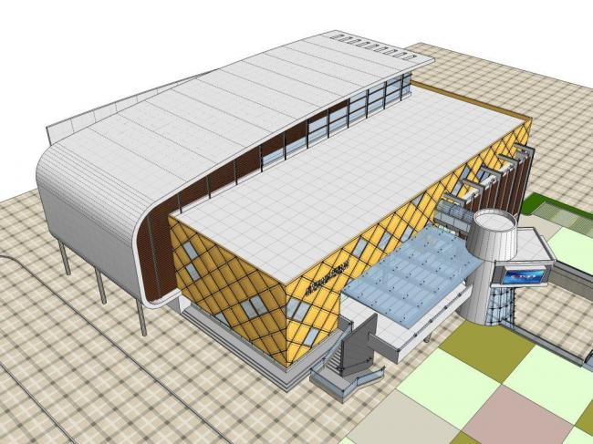 Sketchup文化模型|多层剧场，文化建筑，现代风格