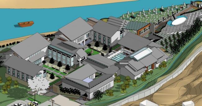 Sketchup文化模型|多层美术馆，文化建筑，现代风格