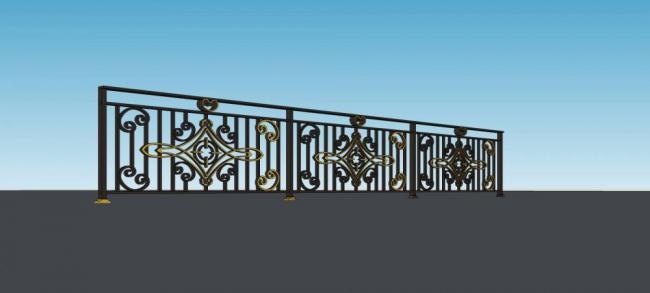 Sketchup素材模型|欧式，建筑构件，栏杆