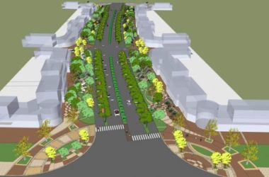 Sketchup景观模型|街道景观，人行道，马路边景观，路灯，道路景观-BIM建筑网