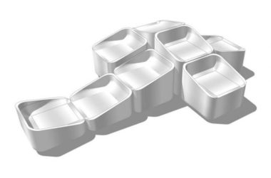 Sketchup素材模型|组合座椅，建筑构件，现代风格，景观，椅子-BIM建筑网