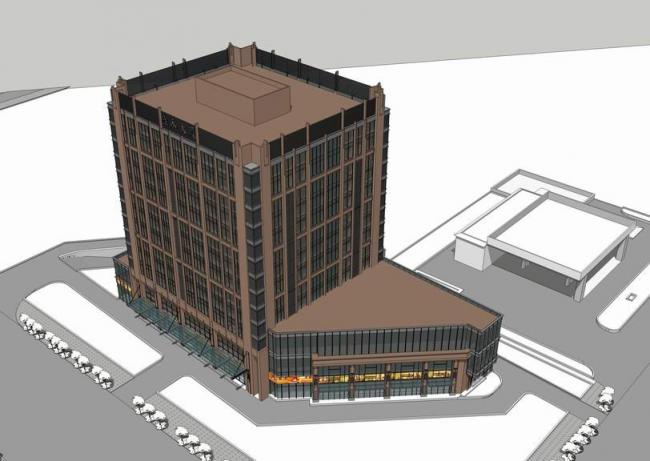 Sketchup办公模型|多层办公楼，新古典风格