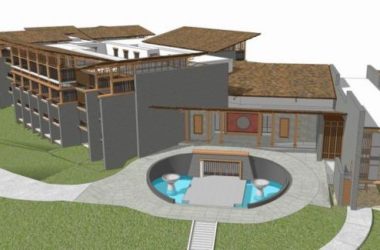 Sketchup酒店模型|多层山地酒店，东南亚风格酒店，现代风格-BIM建筑网