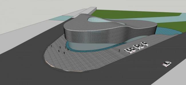 Sketchup文化模型|多层博物馆，文化建筑，展览馆，现代风格