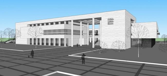 Sketchup文化模型|多层展馆，图书馆，博物馆，现代风格，文化建筑