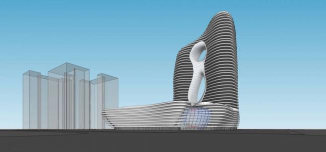 Sketchup办公模型|超高层酒店办公，现代风格， 概念，异形