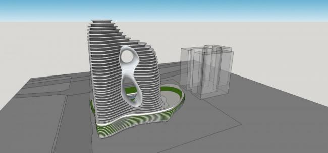 Sketchup办公模型|超高层酒店办公，现代风格， 概念，异形