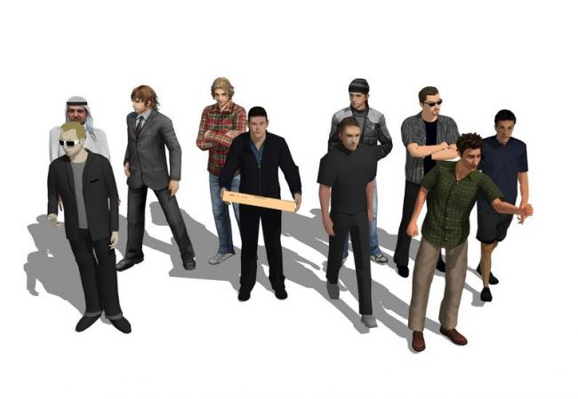 Sketchup素材模型|3D人物，休闲人物，男人