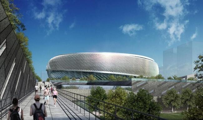 Sketchup体育馆模型|体育中心，现代风格，多层高层混合