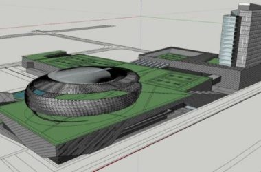 Sketchup体育馆模型|体育中心，现代风格，多层高层混合-BIM建筑网
