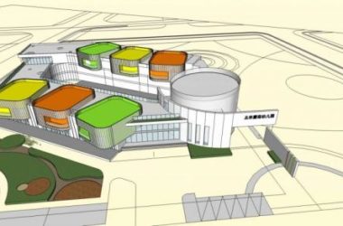 Sketchup学校模型|多层幼儿园，文教卫生，教育建筑，现代风格-BIM建筑网