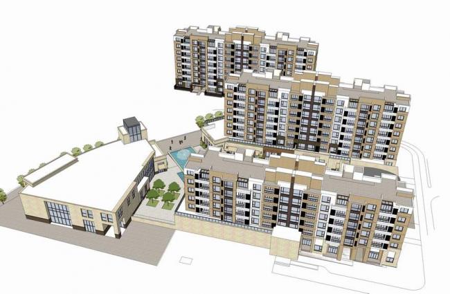 Sketchup住宅模型|多层住宅，集中商业，现代风格，居住建筑