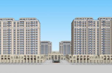 Sketchup商业模型|高层住宅，底层商业，新古典风格-BIM建筑网