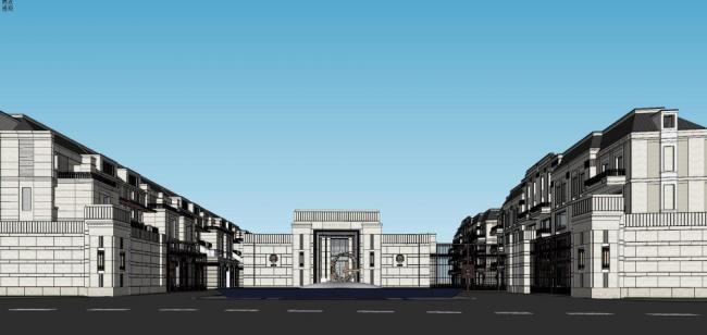 Sketchup商业模型|售楼处，现代风格，商业建筑