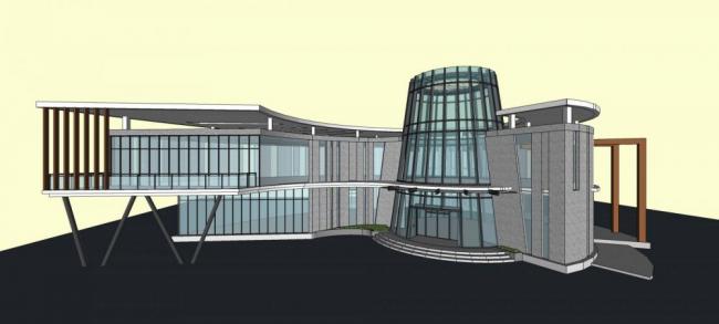 Sketchup商业模型|会所，商业建筑，现代风格