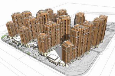 Sketchup住宅模型|高层住宅，红砖，居住建筑，新古典风格，底层商业-BIM建筑网