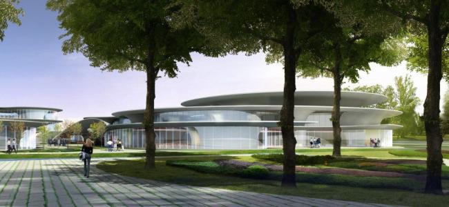 Sketchup文化模型|多层文化中心，现代风格