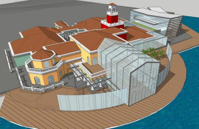 Sketchup商业模型|九龙山游艇俱乐部公建会所，西班牙风格，欧式，商业建筑